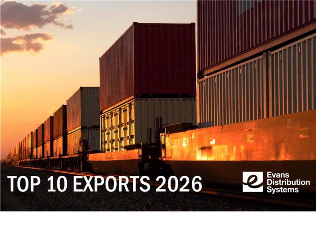Stock image of containers as they are exported to the U.S.